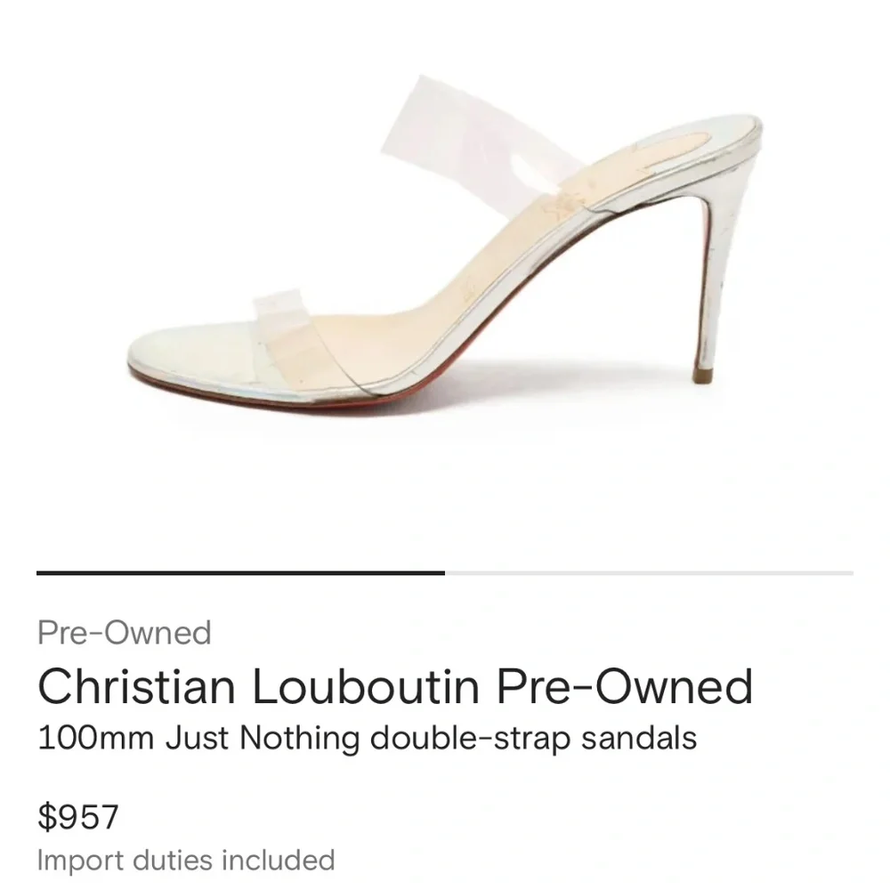 Christian Louboutin 100mm Just Nothing double-strap sandals - Picture 3 of 9